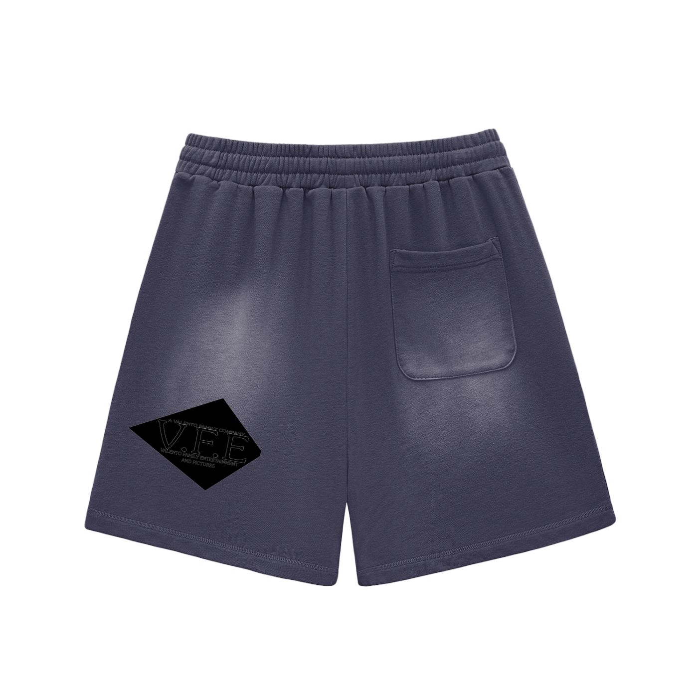 Sun Fade Raw Edge Cotton Shorts