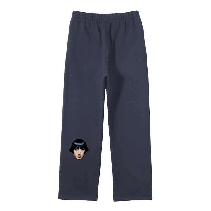 Unisex Solid Color Fleece Straight Leg Pants