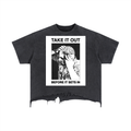 Vintage Wash Boxy Distressed Hem T-Shirt
