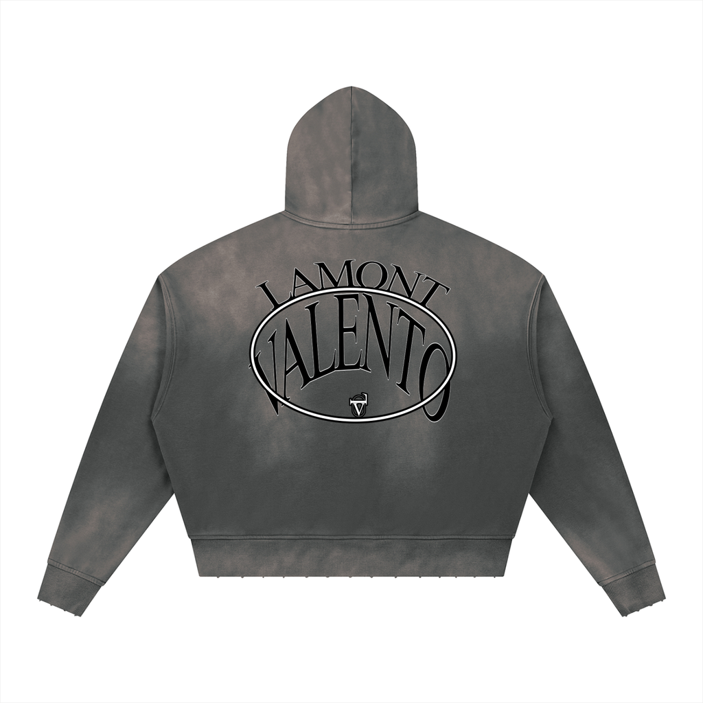 Unisex Sunfade Distressed Boxy Hoodie