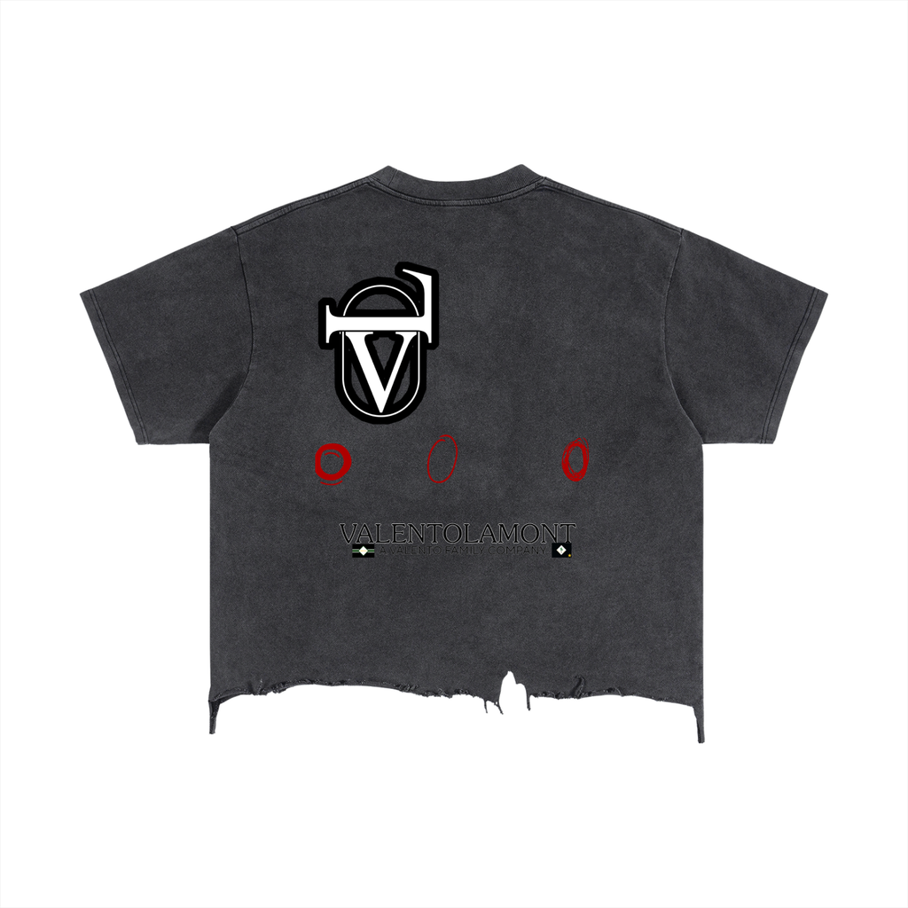 Vintage Wash Boxy Distressed Hem T-Shirt