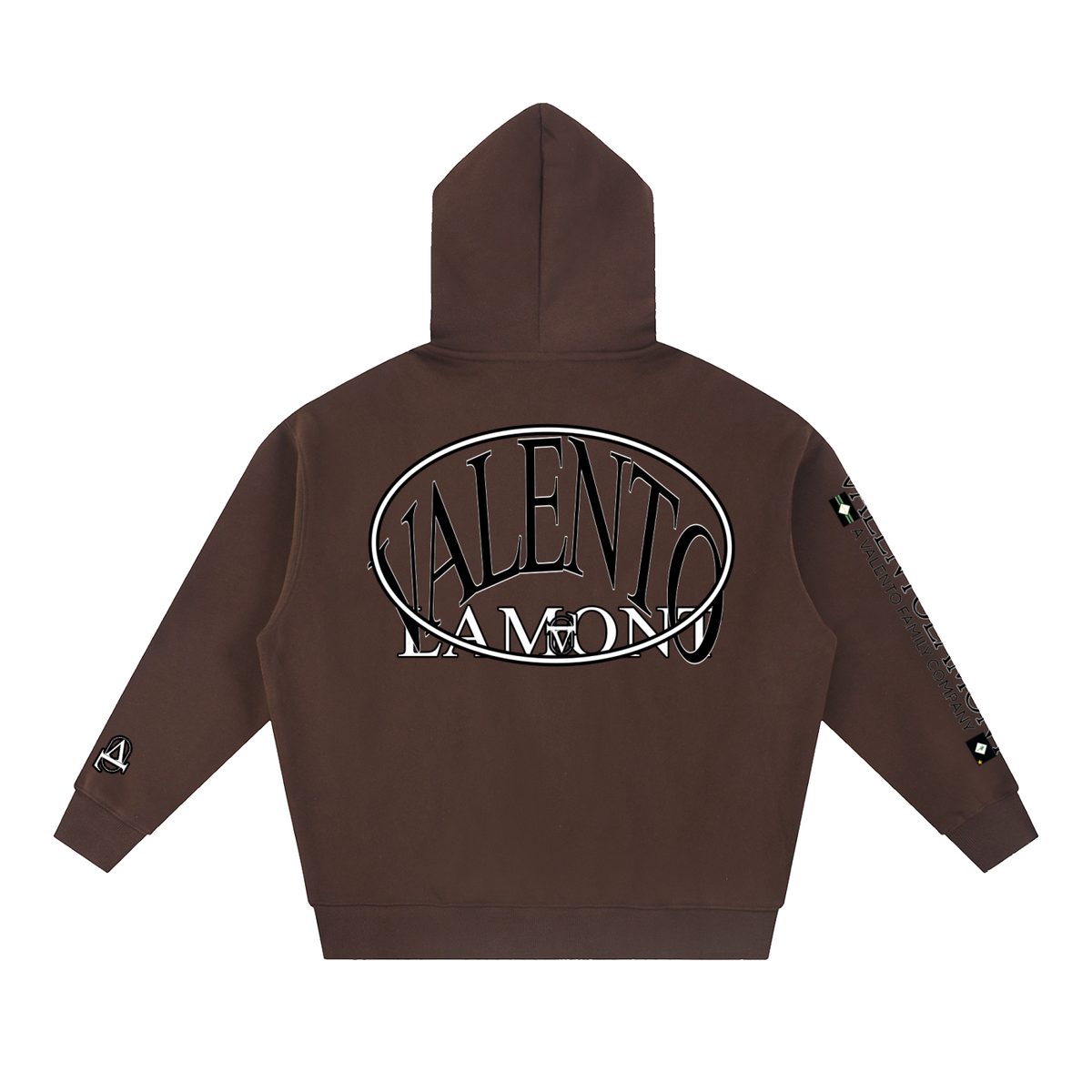 V Oversized Fleece Boxy Hoodie