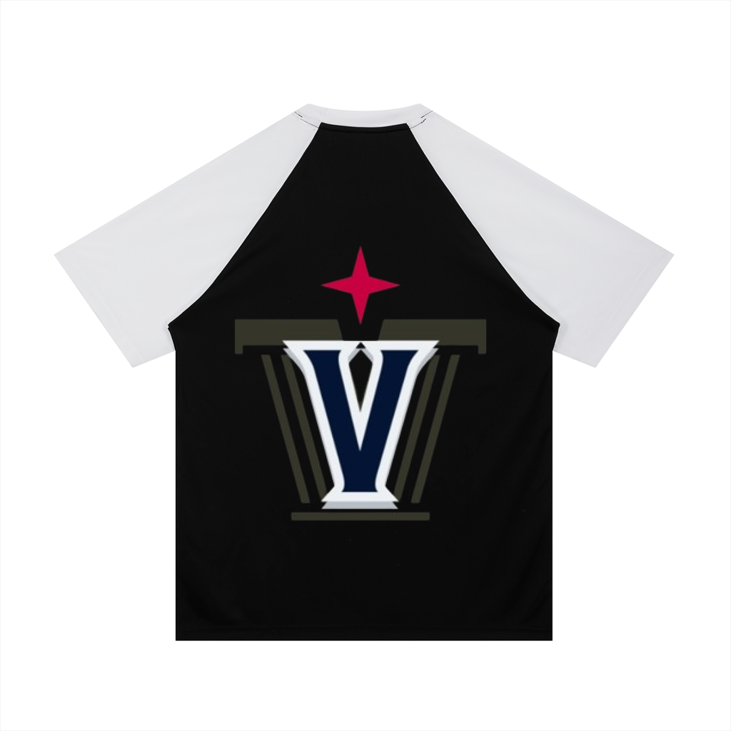 Contrast Raglan Sleeve Mesh T-Shirt