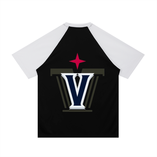 Contrast Raglan Sleeve Mesh T-Shirt