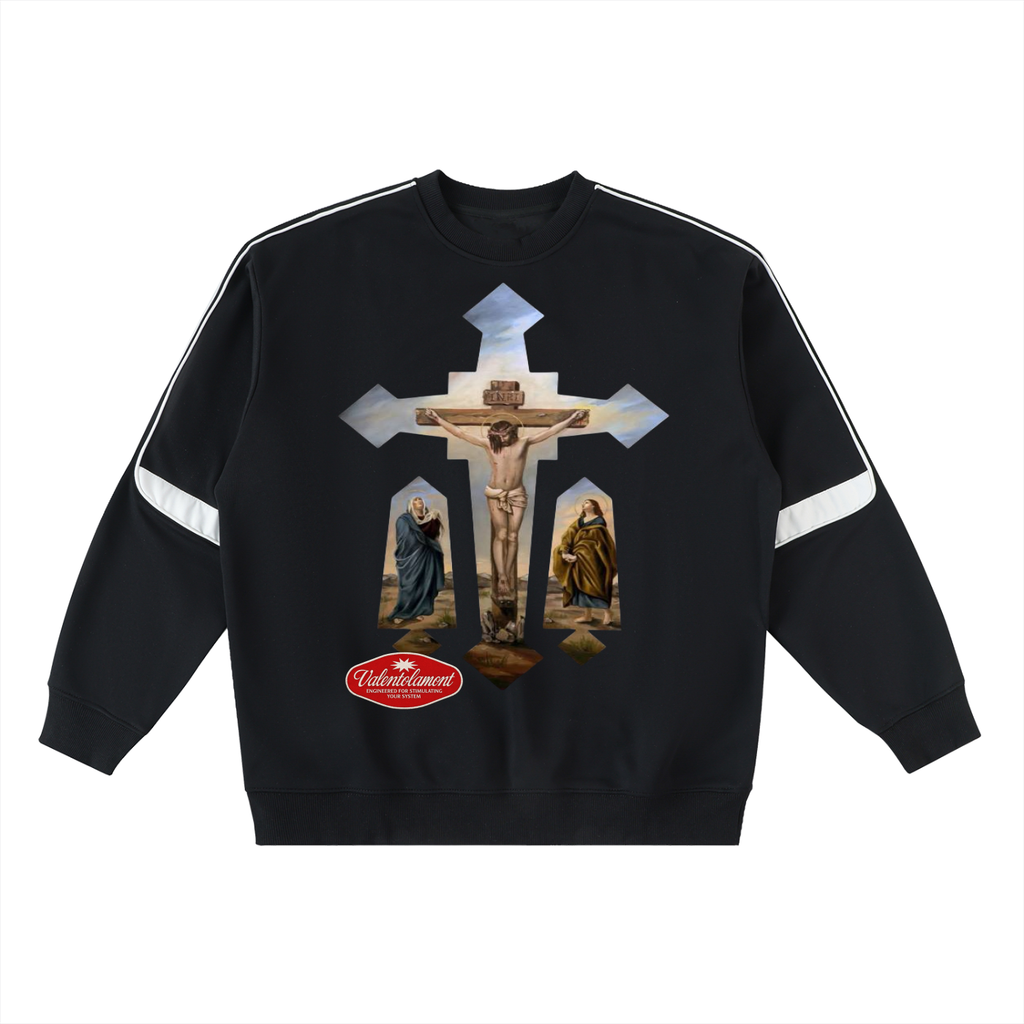 Oversized Crewneck Taped Sweatshirt