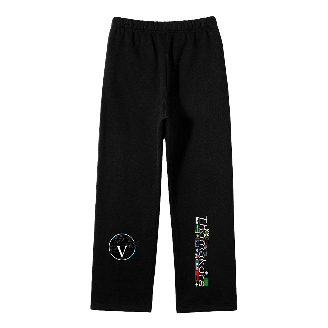 Streetwear Unisex Solid Color Fleece Straight Leg Pants