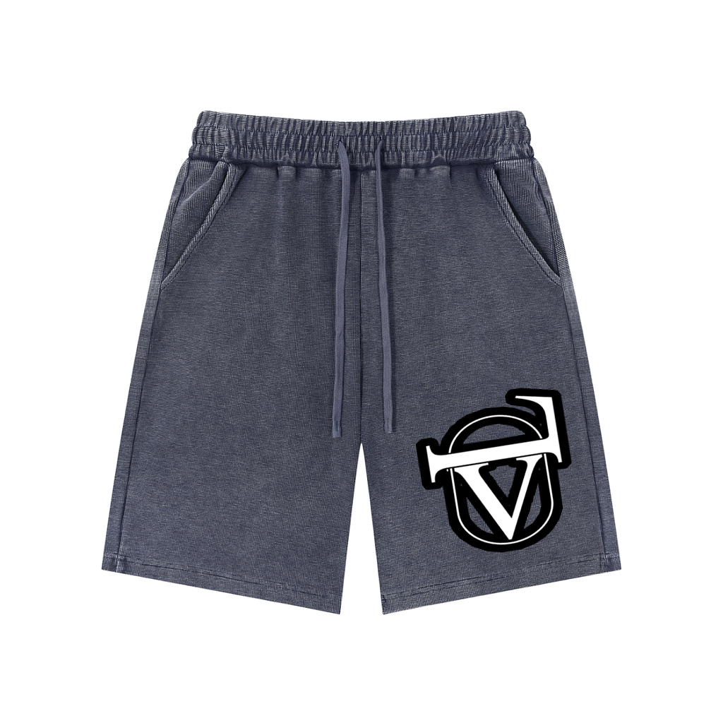 Mineral Wash Waffle Knit Shorts