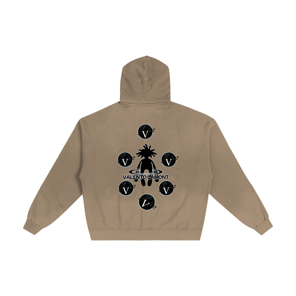 Hand-Frayed Sunfade Zip Hoodie