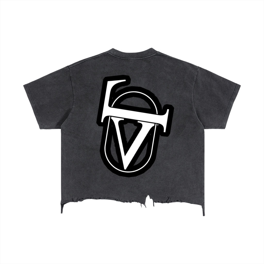 Vintage Wash Boxy Distressed Hem T-Shirt
