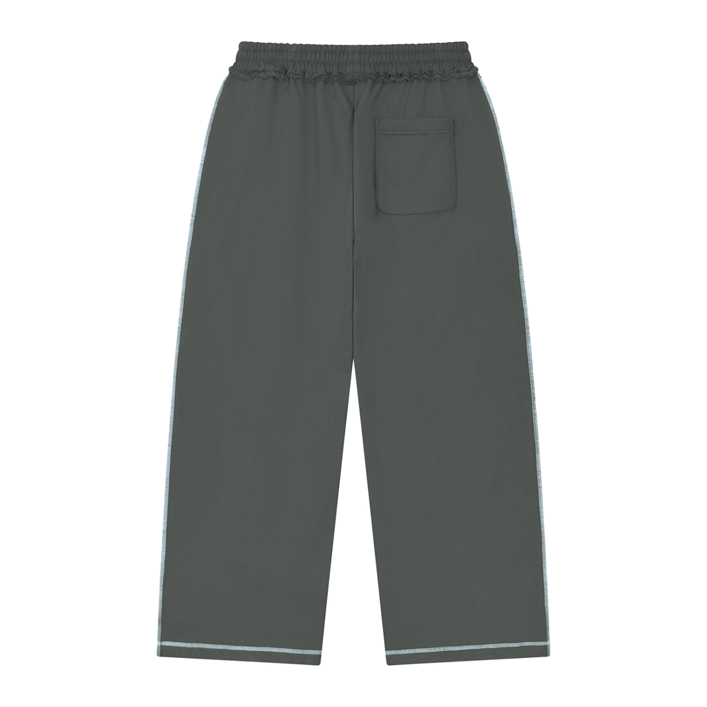 V Raw Edge Topstitch Sweatpants