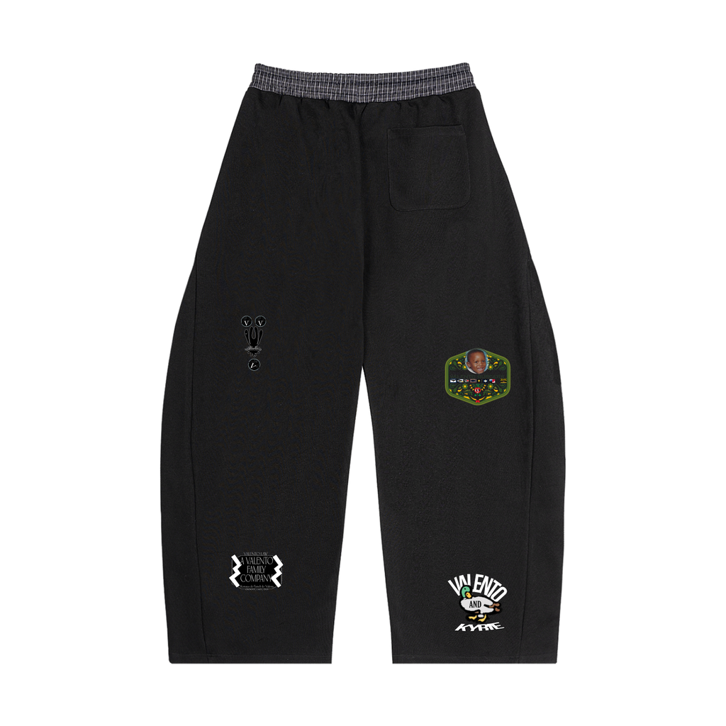 Plaid Waistband Barrel Sweatpants