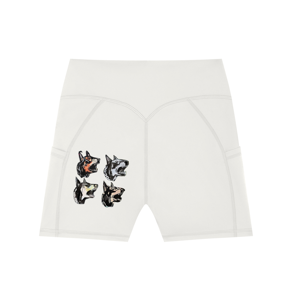 Women's High-Waisted Pocket Biker Shorts