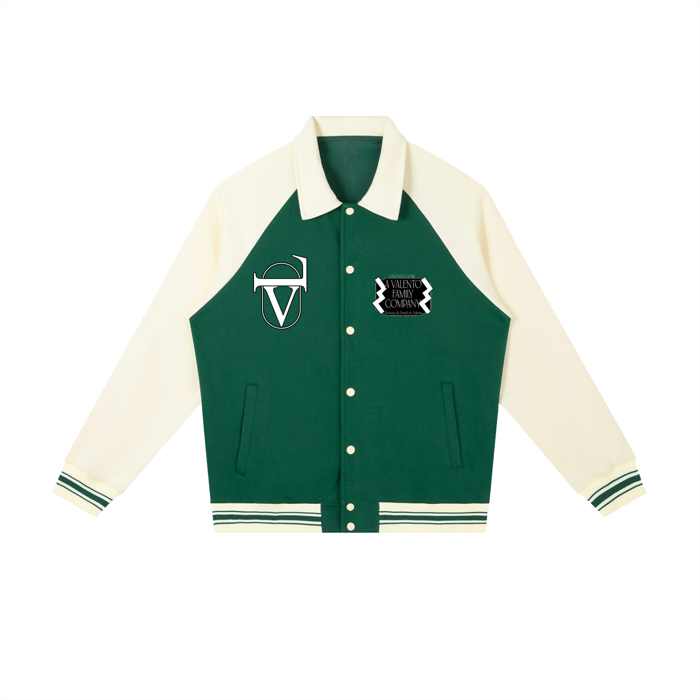 Contrast Raglan Sleeve Baseball Jacket