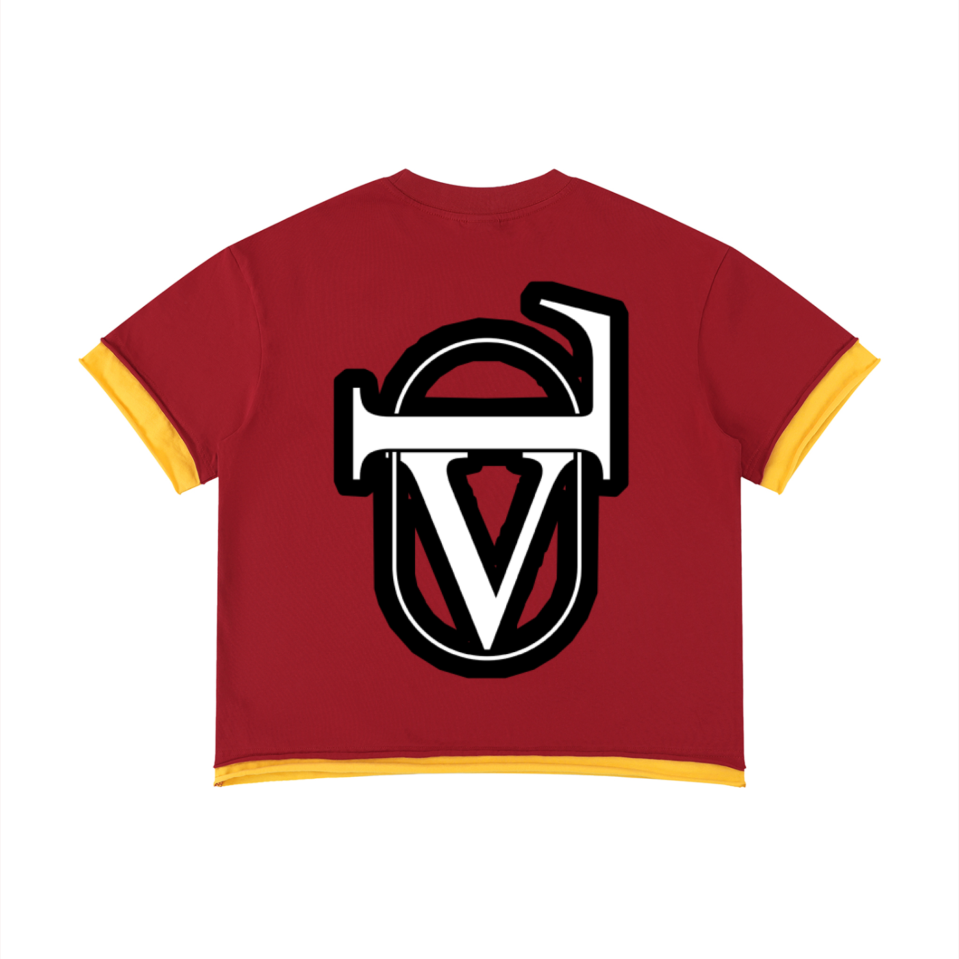 Unisex Boxy Color Block T-Shirt