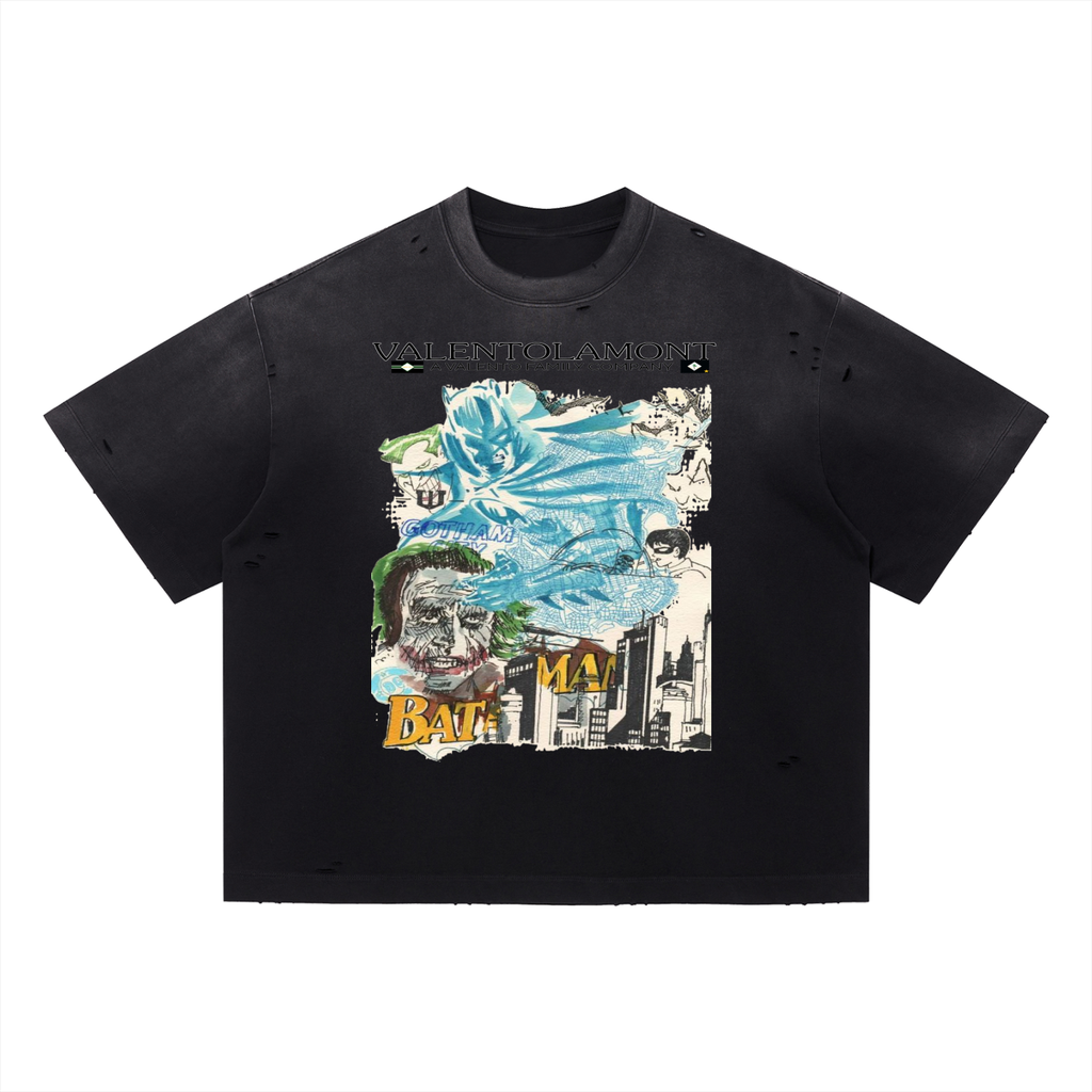 Vintage Washed Distressed Boxy Oversized T-Shirt