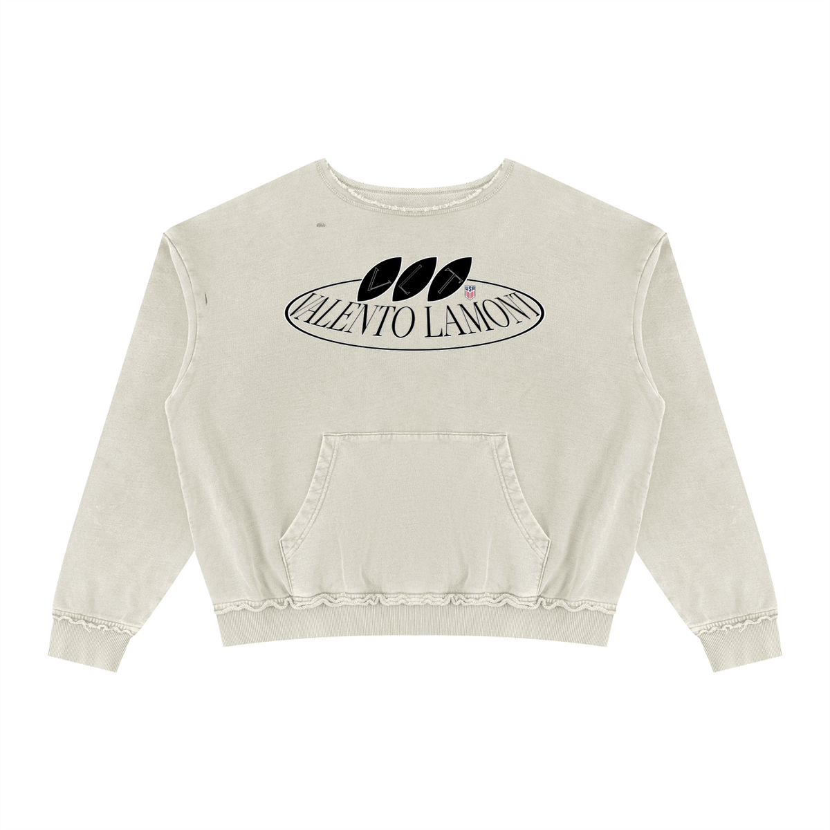 Unisex Raw Edge Crewneck Sweatshirt
