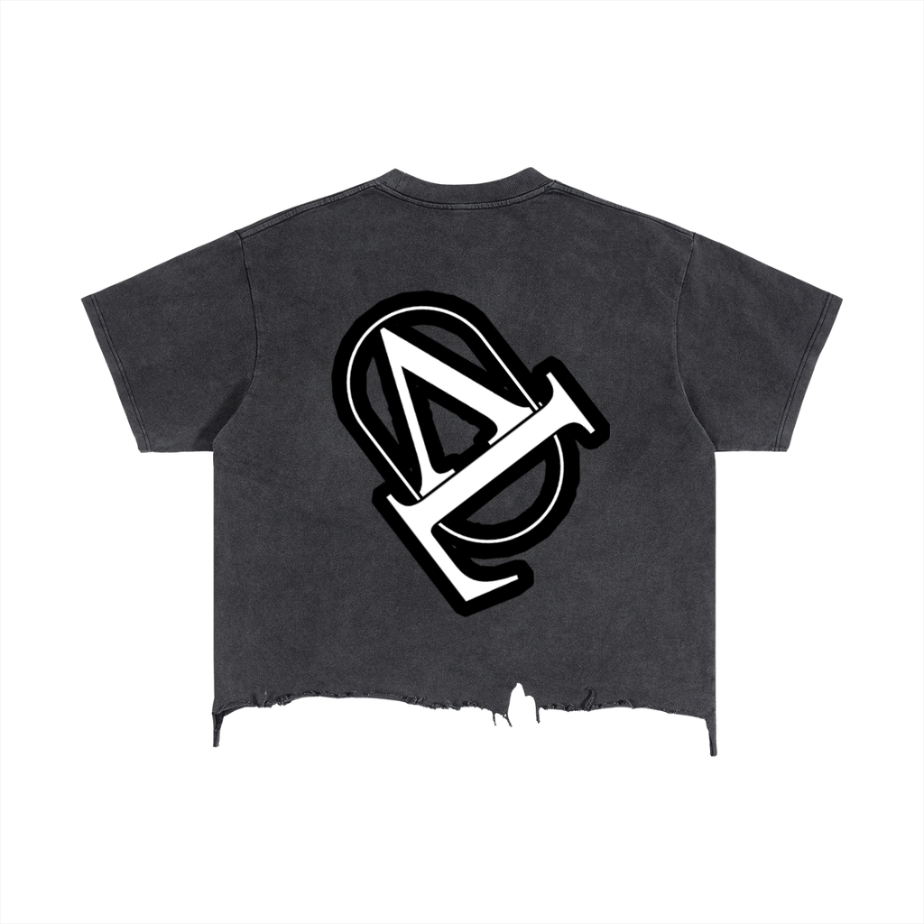 Vintage Wash Boxy Distressed Hem T-Shirt