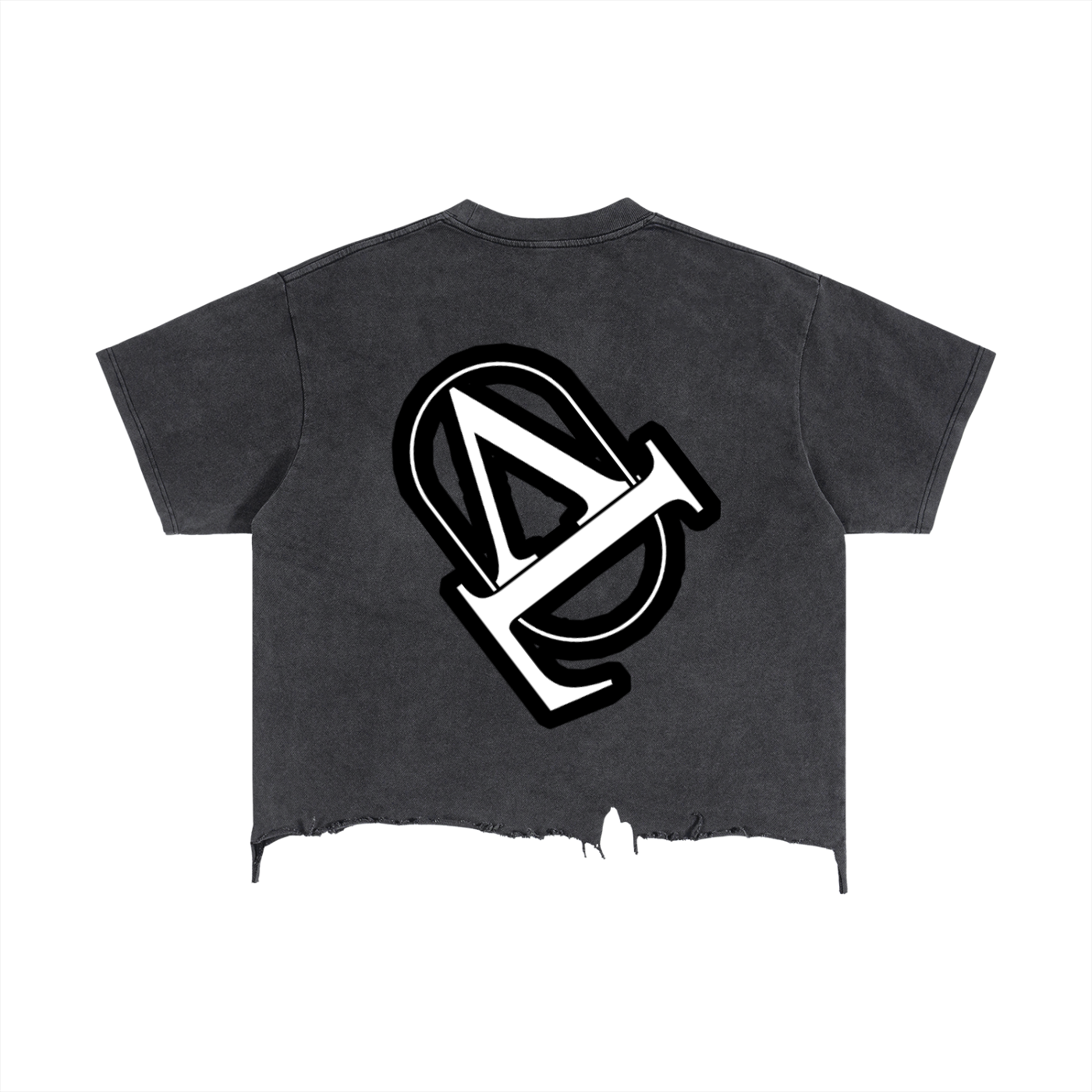 Vintage Wash Boxy Distressed Hem T-Shirt