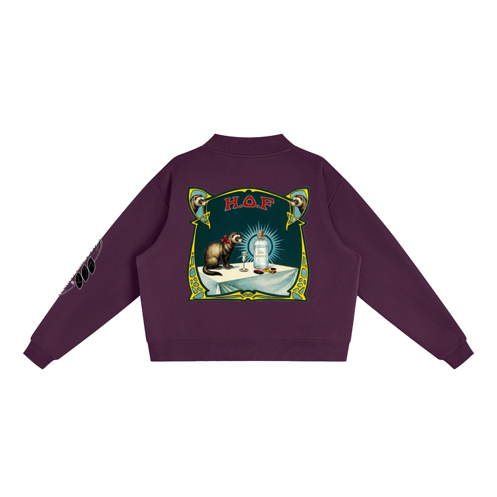 Essential Fleece Mock-Neck Crew Sweatshirt