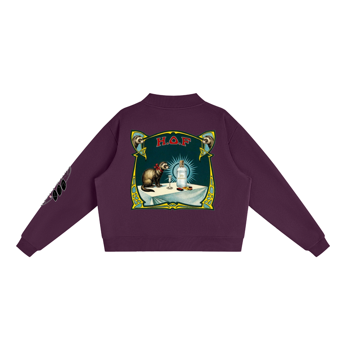 Essential Fleece Mock-Neck Crew Sweatshirt