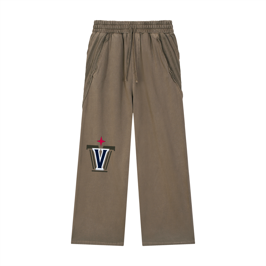 Snow Washed Tape Raw Edge Sweatpants