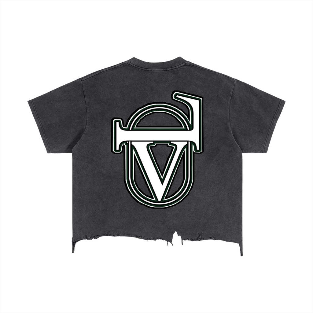 Vintage Wash Boxy Distressed Hem T-Shirt