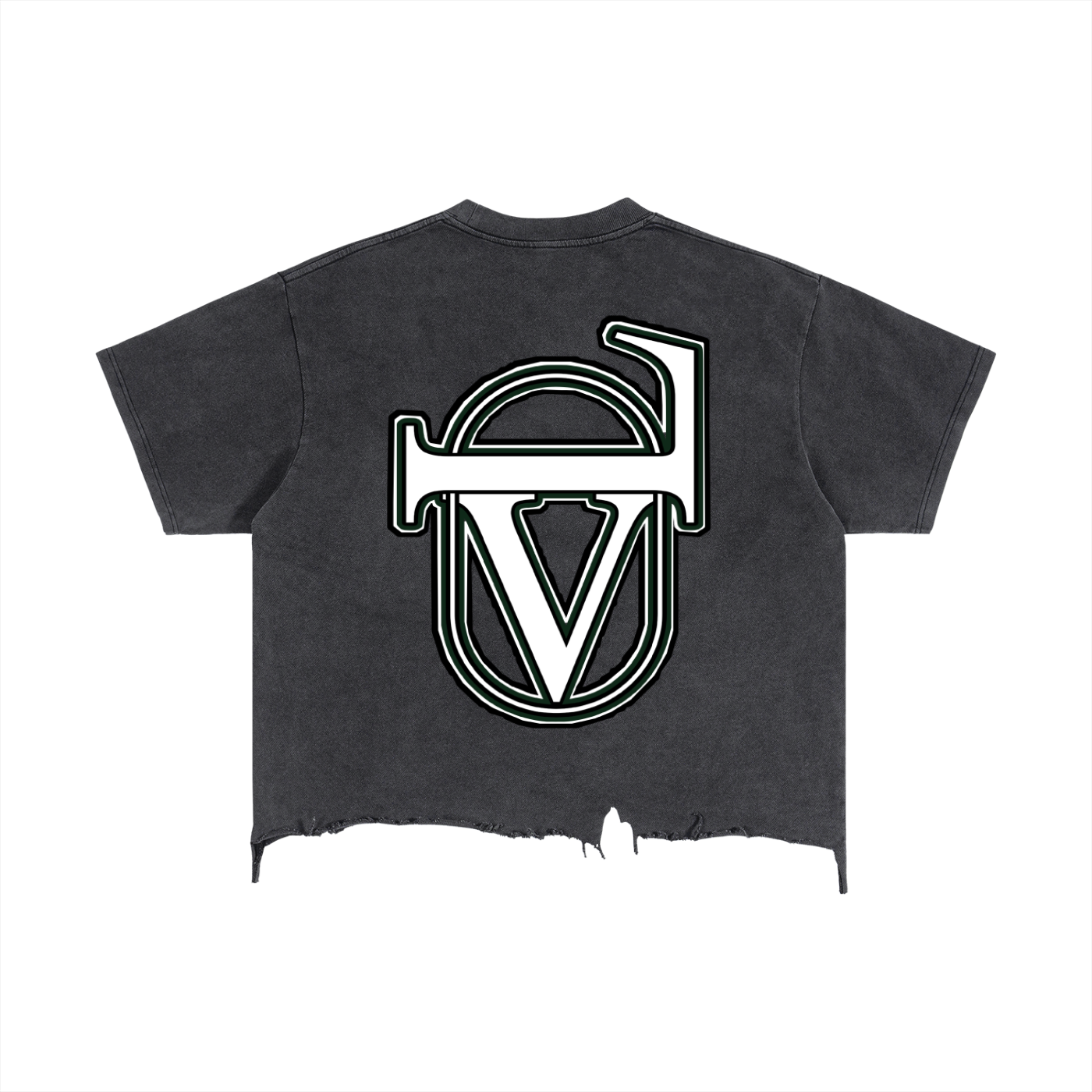 Vintage Wash Boxy Distressed Hem T-Shirt