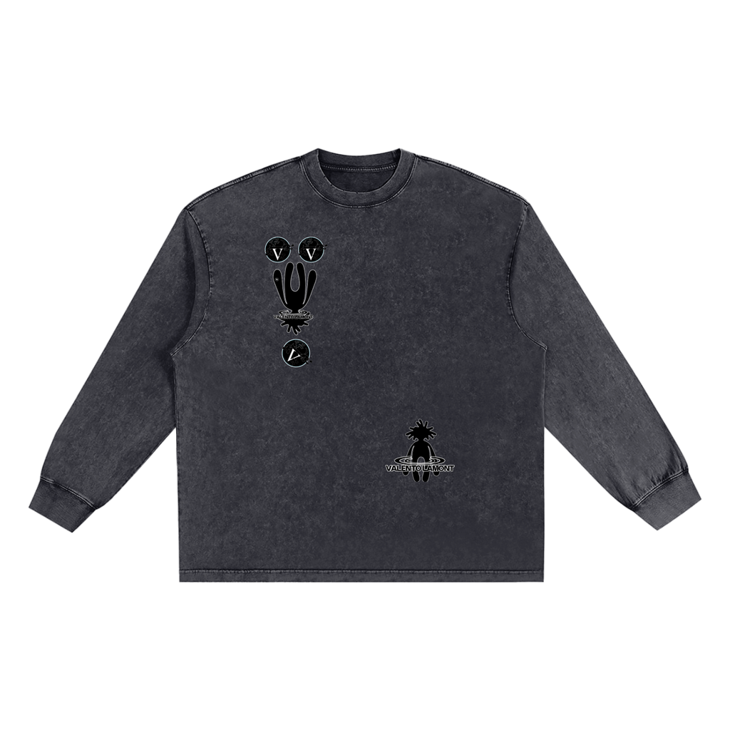 Snow Washed Oversize Long Sleeve T-shirt
