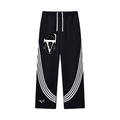 Curved Stripe Straight Sweatpants