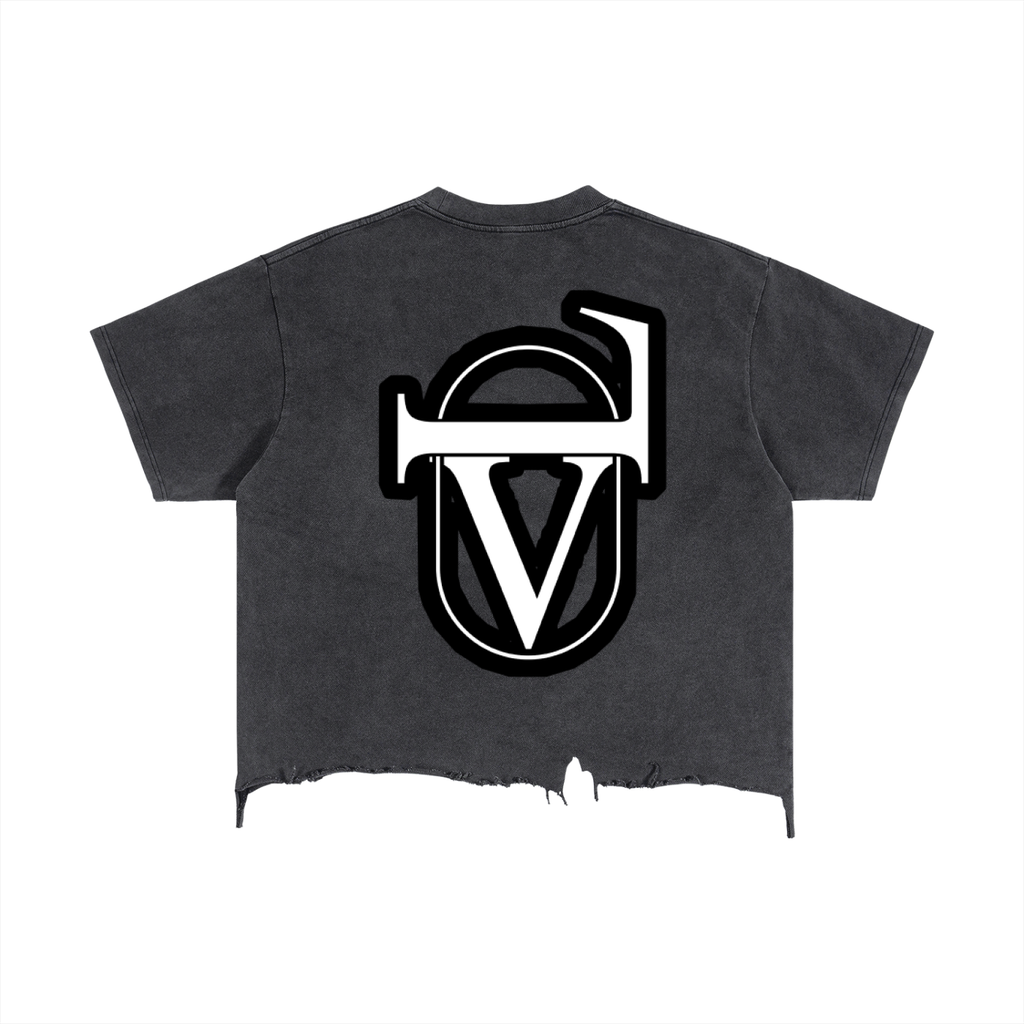 Vintage Wash Boxy Distressed Hem T-Shirt