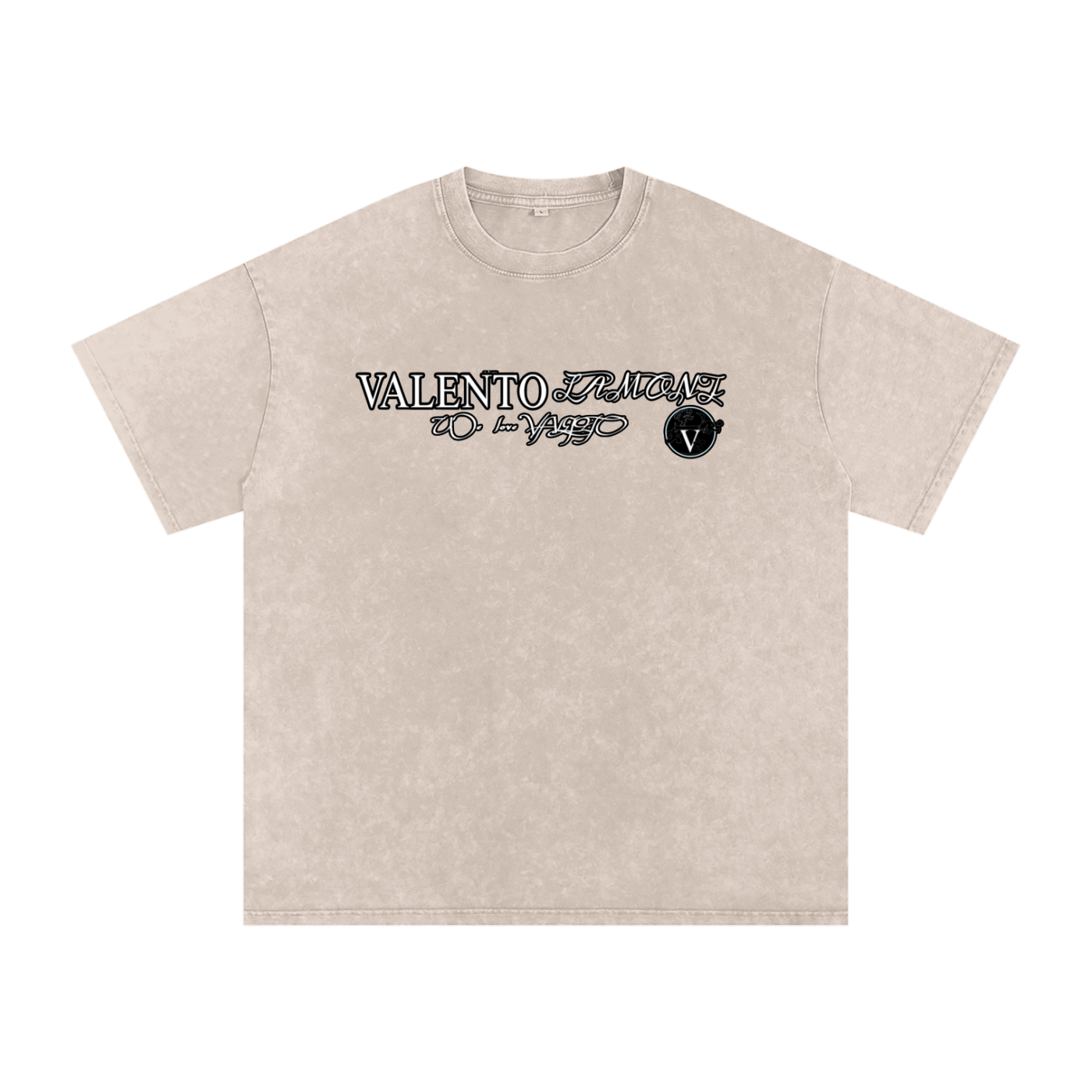 Snow Washed Oversized Cotton T-Shirt
