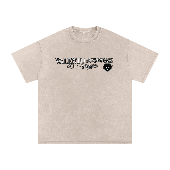 Snow Washed Oversized Cotton T-Shirt