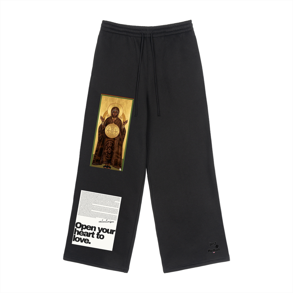 Fleece Drawstring Straight-Leg Sweatpants