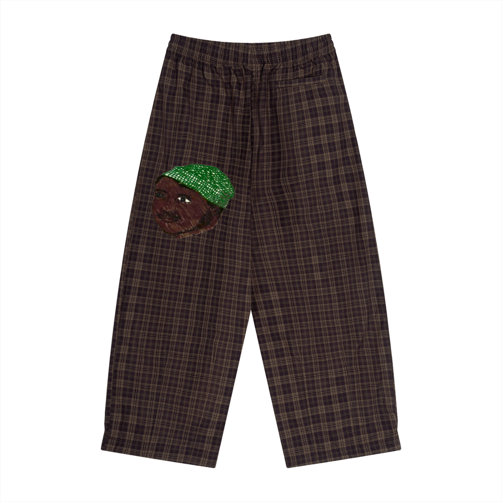Unisex Plaid Wide Leg Pants