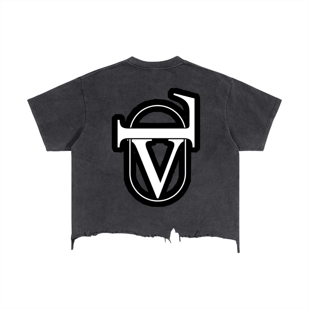 Vintage Wash Boxy Distressed Hem T-Shirt