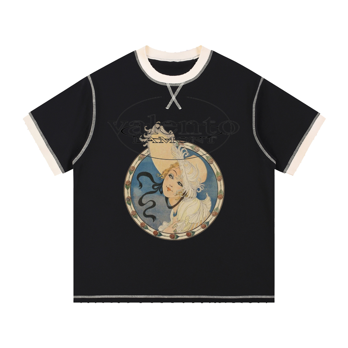 Unisex Contrast-Stitched Ringer T-Shirt