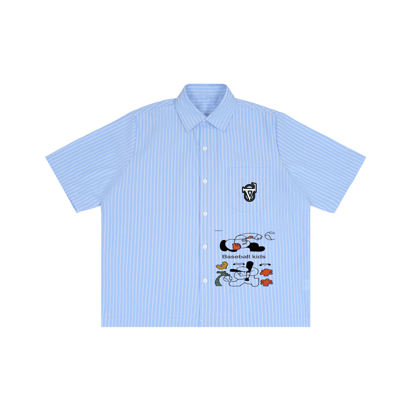 Striped Boxy Short Sleeve Shirt