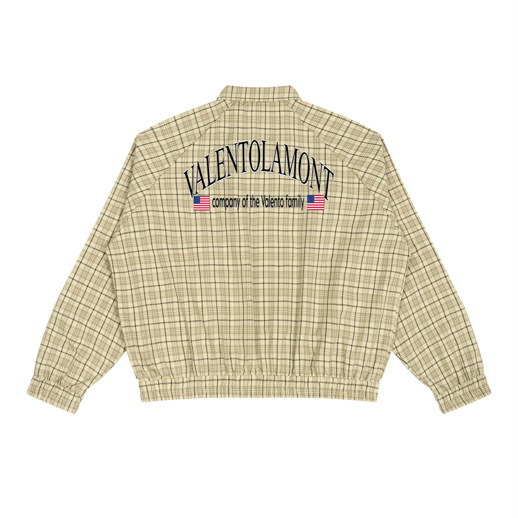 Unisex Plaid Full-Zip Track Jacket