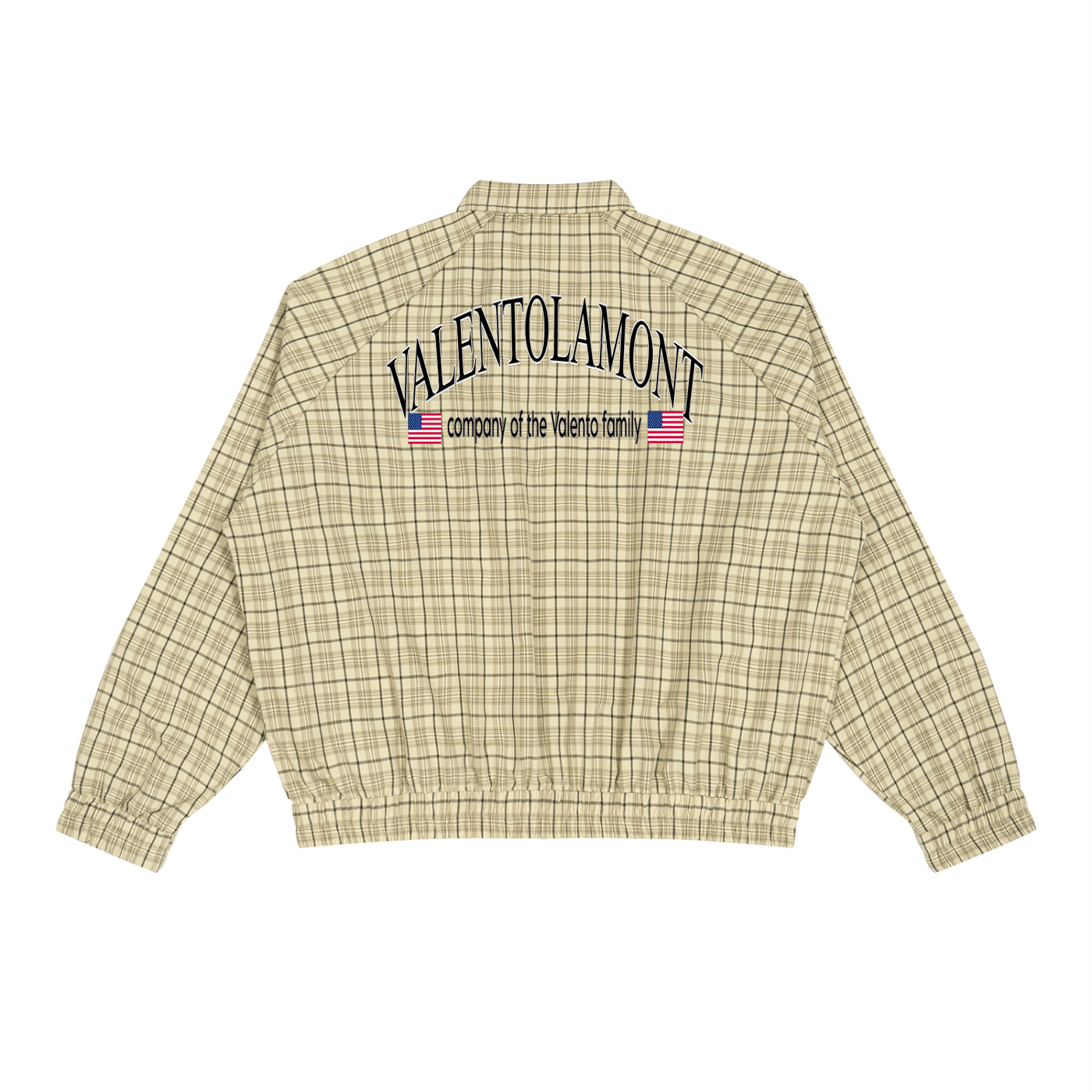Unisex Plaid Full-Zip Track Jacket