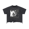 Vintage Wash Boxy Distressed Hem T-Shirt