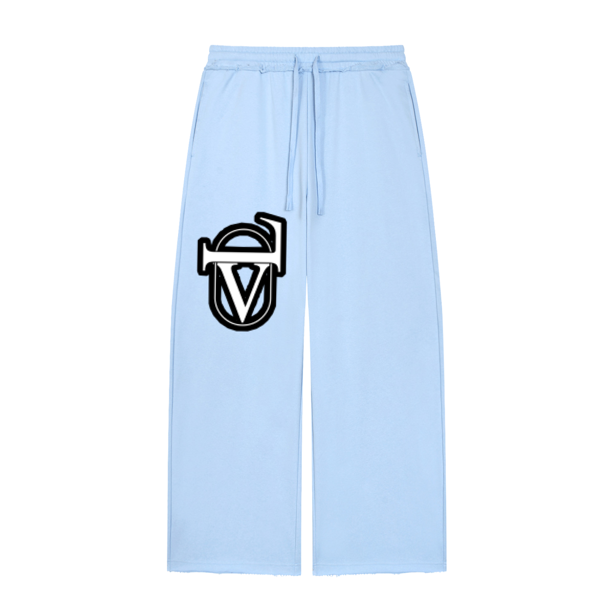Women’s Wide Leg Raw Edge Sweatpants