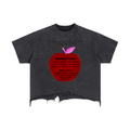 Vintage Wash Boxy Distressed Hem T-Shirt