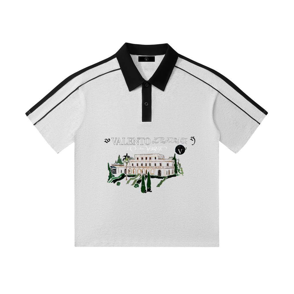 Contrast Collar Short-Sleeve Polo Shirt