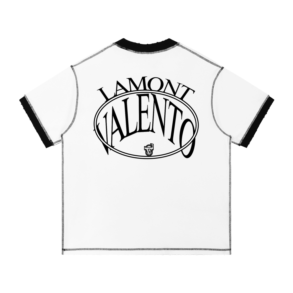 V Contrast-Stitched Ringer T-Shirt