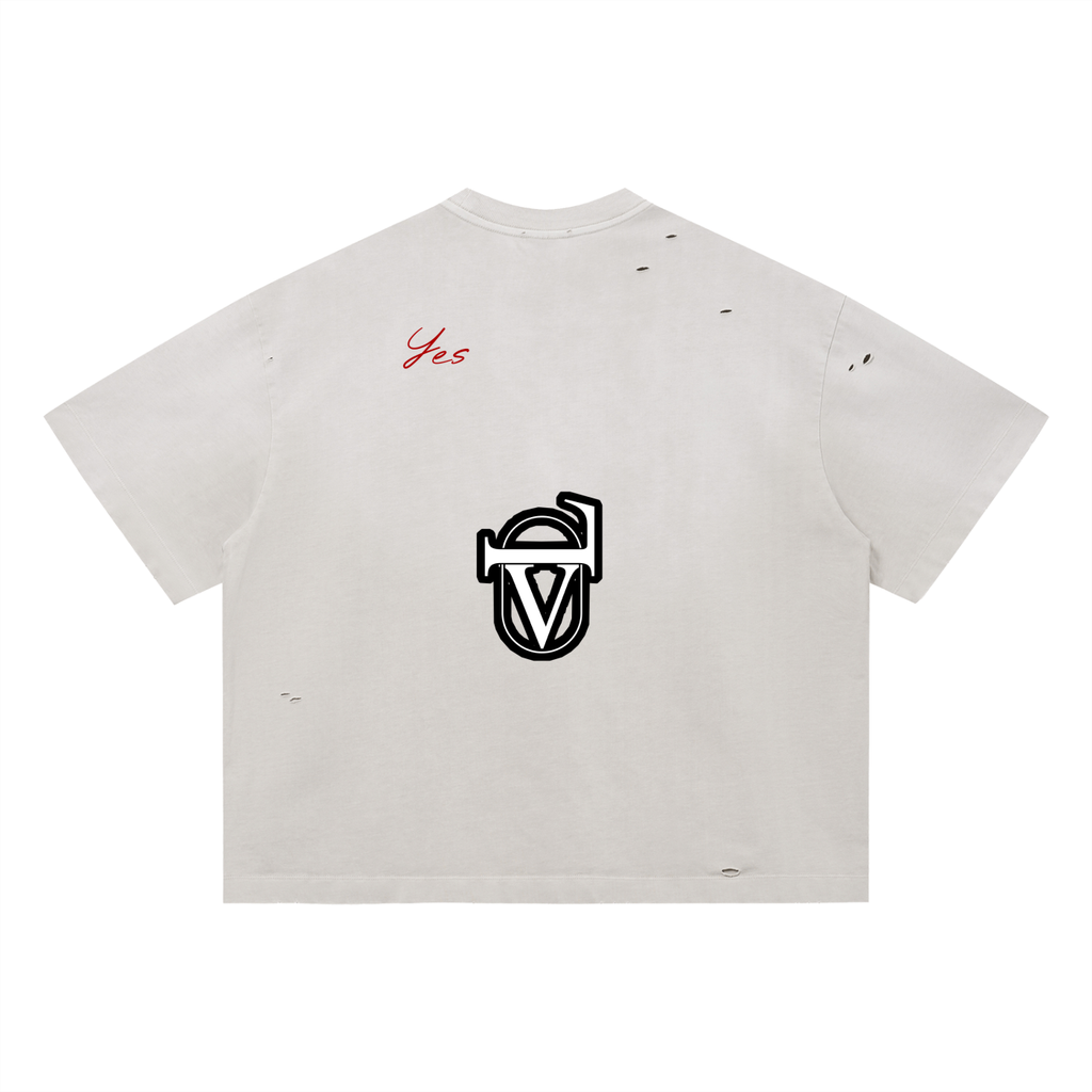Vintage Washed Distressed Boxy Oversized T-Shirt