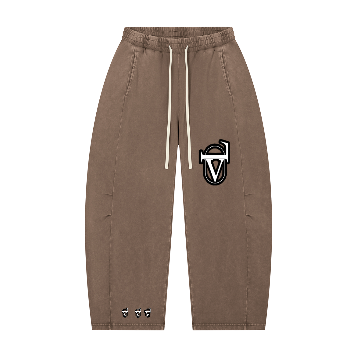 Unisex Mineral Wash Barrel Leg Pants