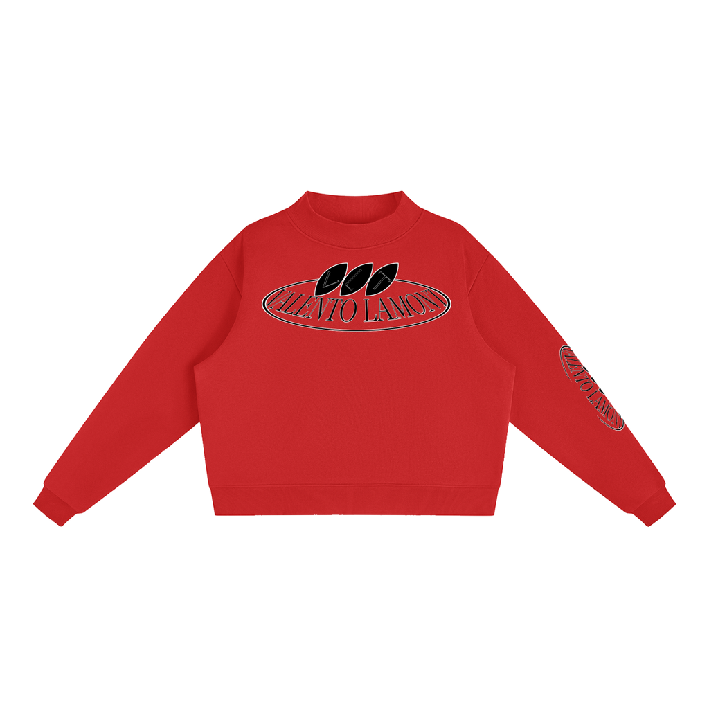 Essential Fleece Mock-Neck Crew Sweatshirt