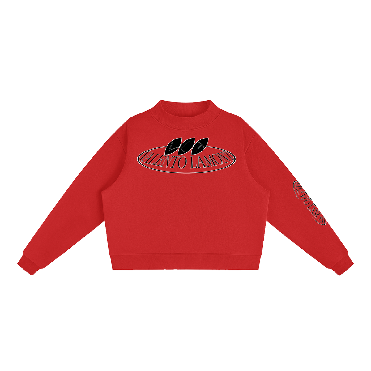Essential Fleece Mock-Neck Crew Sweatshirt