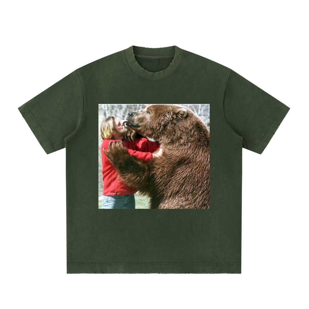 Heavyweight Vintage Washed Frayed T-Shirt