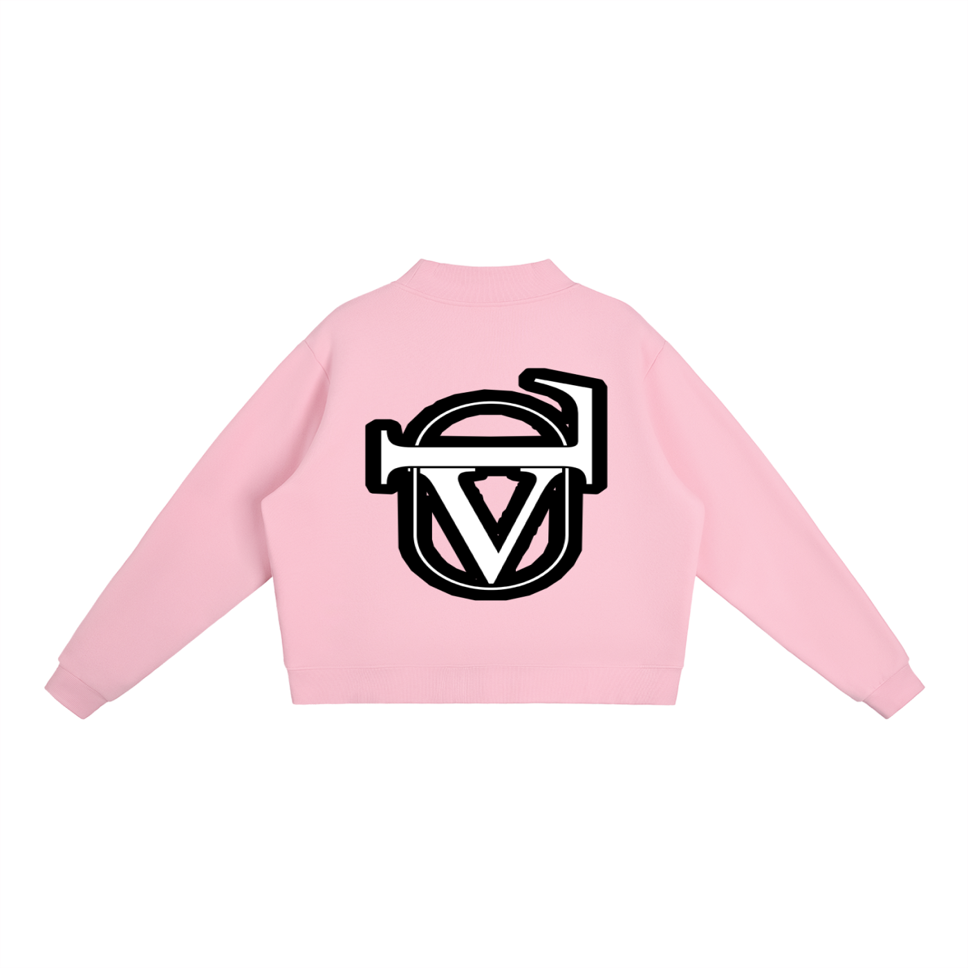 Essential Fleece Mock-Neck Crew Sweatshirt